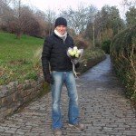 NOW - Making an offering (on a cold day) at the Chalice Well, Glastonbury